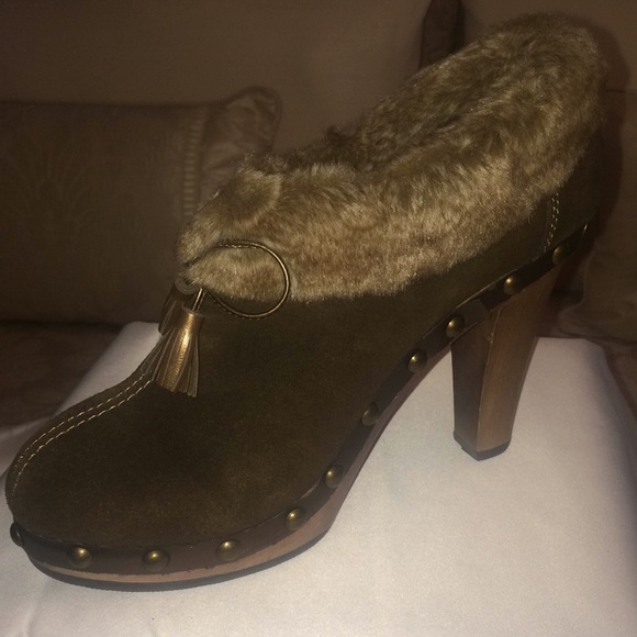 Colin Stuart Brown/Faux Fur Trimmed Ankle Boots - Picture 3 of 8